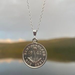 Sterling silver Newfoundland coin necklace